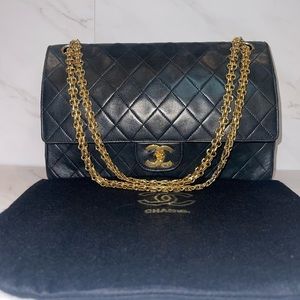 Sold***Chanel Double Flap 27 Navy Blue